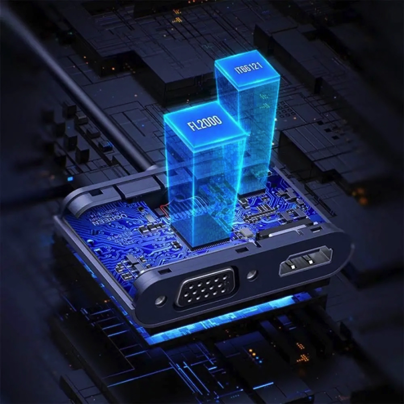 Перехідник UGREEN CM449 USB 3.0 to HDMI+VGA Converter(UGR-20518) (UGR-20518)