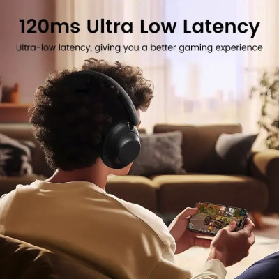 Бездротові накладні навушники UGREEN HP202 HiTune Max5 Hybrid Active Noise-Cancelling Headphones Black (UGR-25255) (UGR-25255) Бездротові накладні навушники UGREEN HP202 HiTune Max5 Hybrid Active Noise-Cancelling Headphones Black (UGR-25255) (UGR-25255)