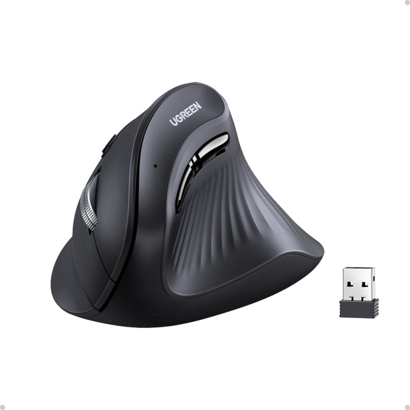 Маніпулятор миша бездротова UGREEN MU008 Multi-mode Vertical Mouse Black (UGR-25444)