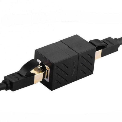 Сплітер UGREEN NW114 RJ45 Network Keystone Jack Inline Coupler Female to Female 10pcs (Black)(UGR-30718) (UGR-30718)