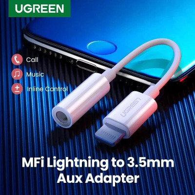 Кабель-перехiдник UGREEN US212 Lightning to 3.5mm Headphone Jack Adapter (UGR-30759)