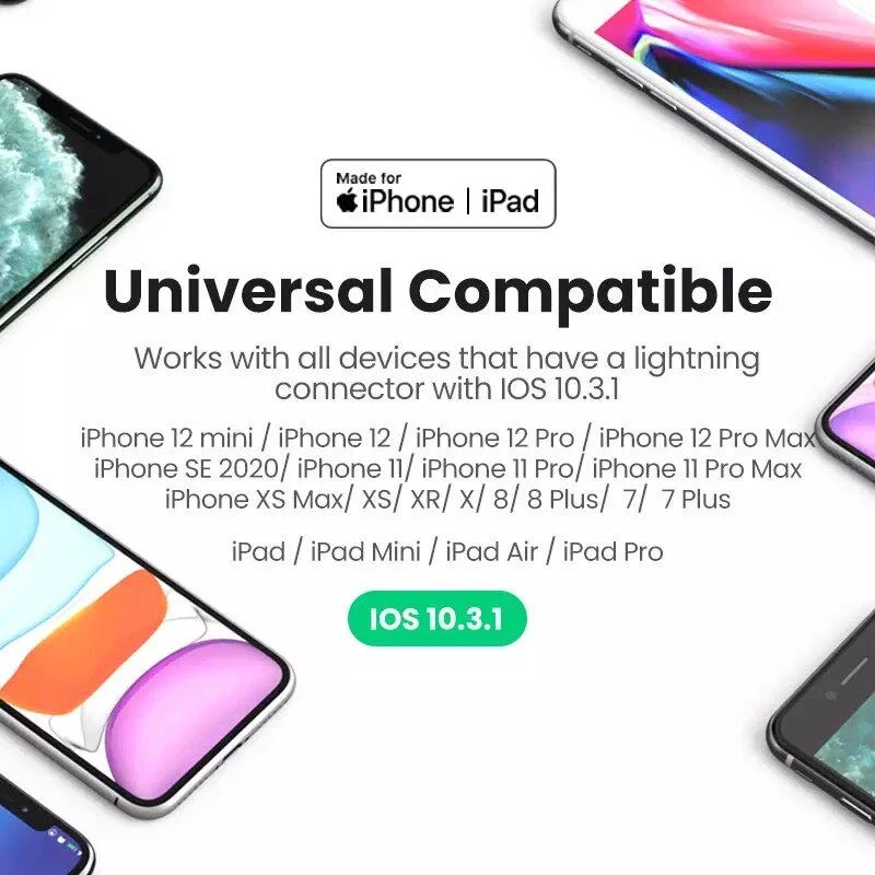 Кабель-перехiдник UGREEN US212 Lightning to 3.5mm Headphone Jack Adapter (UGR-30759)