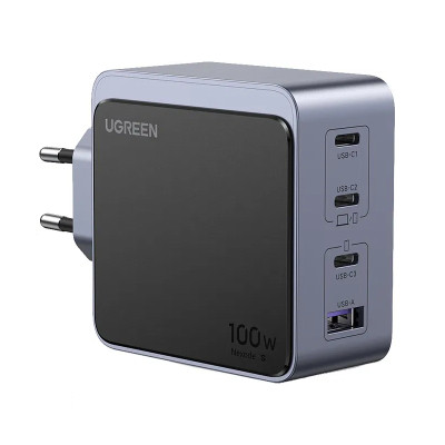 Мережевий зарядний пристрій UGREEN Nexode S 100W 4-Port GaN Fast Charger EU (UGR-35043)