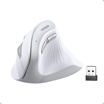 Маніпулятор миша бездротова UGREEN MU008 Multi-mode Vertical Mouse White (UGR-45759) Маніпулятор миша бездротова UGREEN MU008 Multi-mode Vertical Mouse White (UGR-45759)