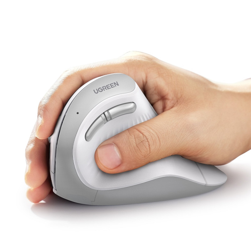 Маніпулятор миша бездротова UGREEN MU008 Multi-mode Vertical Mouse White (UGR-45759)