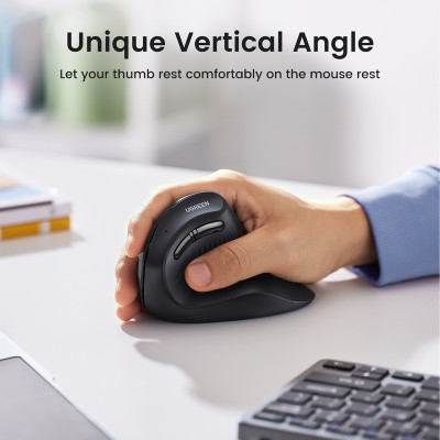 Маніпулятор миша бездротова UGREEN MU008 Multi-mode Vertical Mouse White (UGR-45759) Маніпулятор миша бездротова UGREEN MU008 Multi-mode Vertical Mouse White (UGR-45759)