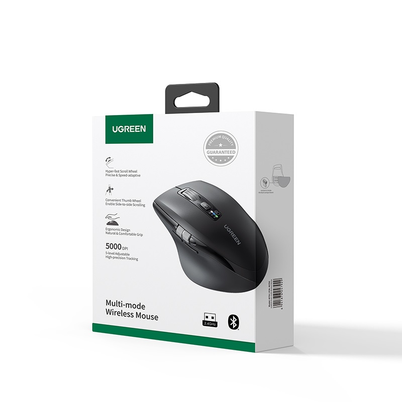 Маніпулятор миша бездротова UGREEN M751 Multi-mode Wireless Mouse Black (UGR-45792)