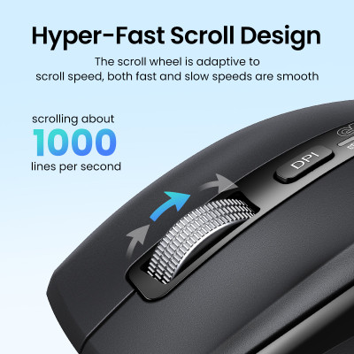 Маніпулятор миша бездротова UGREEN M751 Multi-mode Wireless Mouse Black (UGR-45792) Маніпулятор миша бездротова UGREEN M751 Multi-mode Wireless Mouse Black (UGR-45792)