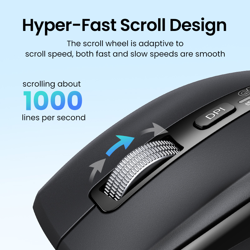 Маніпулятор миша бездротова UGREEN M751 Multi-mode Wireless Mouse Black (UGR-45792)