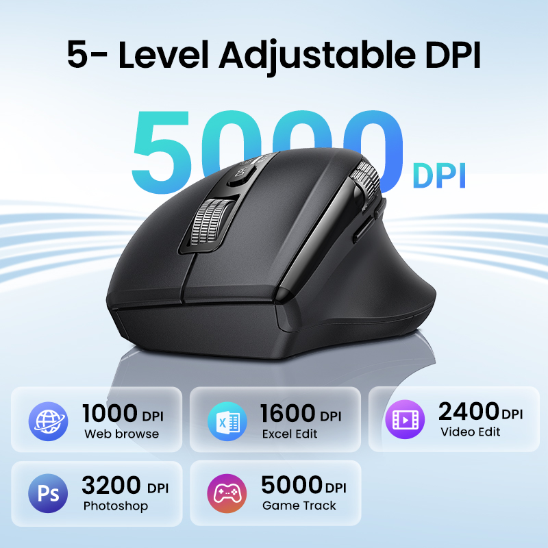 Маніпулятор миша бездротова UGREEN M751 Multi-mode Wireless Mouse Black (UGR-45792)