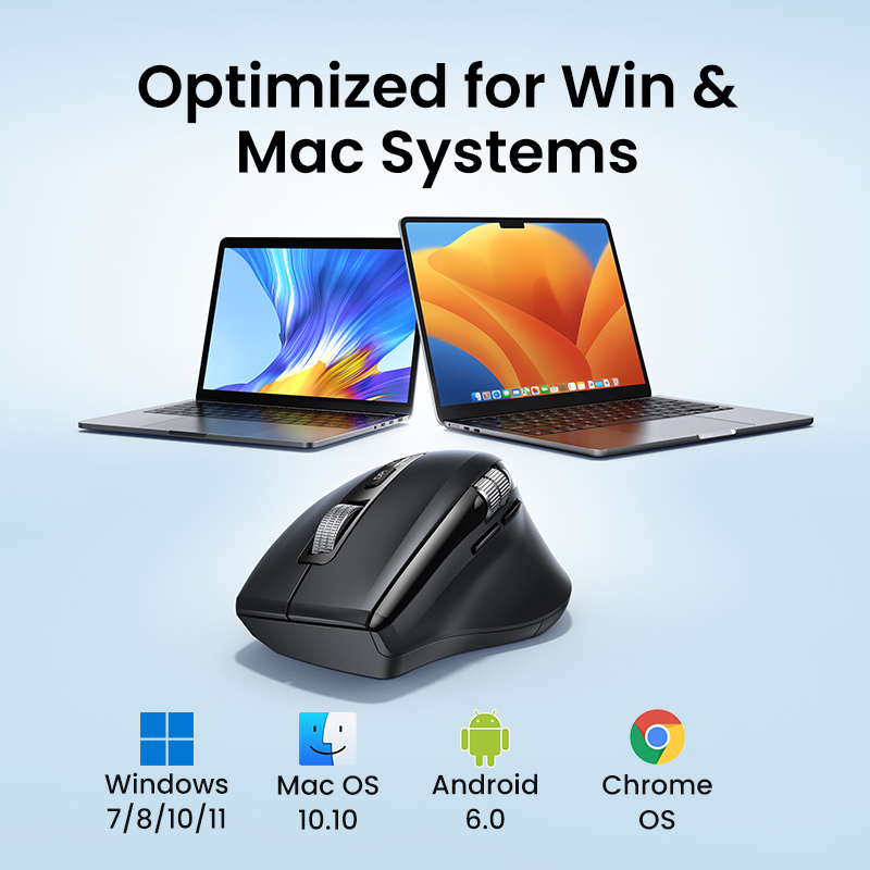 Маніпулятор миша бездротова UGREEN M751 Multi-mode Wireless Mouse Black (UGR-45792)