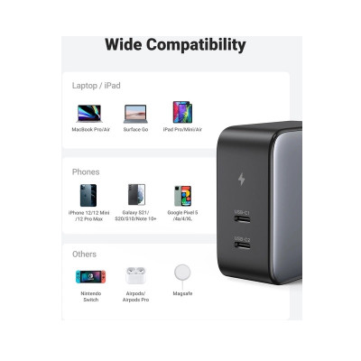 Мережевий зарядний пристрій UGREEN CD254 100W Smart Charger EU(UGR-50327) (UGR-50327) Мережевий зарядний пристрій UGREEN CD254 100W Smart Charger EU(UGR-50327) (UGR-50327)