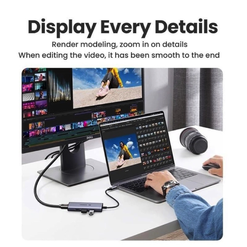 USB-хаб UGREEN CM500 USB-C to 3×USB 3.0+HDMI Multifunction Adapter (8K@30Hz）(UGR-50629) (UGR-50629)