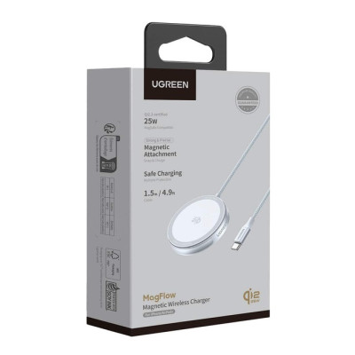 Бездротовий зарядний пристрій UGREEN W753 25W Magnetic Wireless Charger Starlight Blue (UGR-55959) Бездротовий зарядний пристрій UGREEN W753 25W Magnetic Wireless Charger Starlight Blue (UGR-55959)