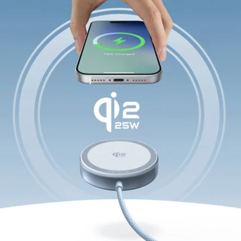 Бездротовий зарядний пристрій UGREEN W753 25W Magnetic Wireless Charger Starlight Blue (UGR-55959)