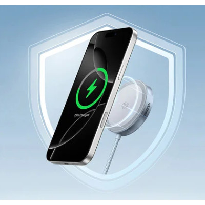 Бездротовий зарядний пристрій UGREEN W753 25W Magnetic Wireless Charger Starlight Blue (UGR-55959) Бездротовий зарядний пристрій UGREEN W753 25W Magnetic Wireless Charger Starlight Blue (UGR-55959)
