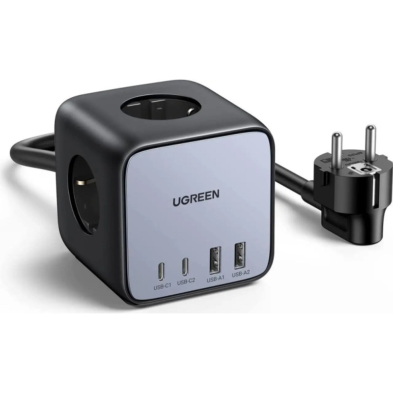 Мережевий зарядний пристрій UGREEN CD268 65W DigiNest Cube (2C2A) (UGR-60113) (UGR-60113)