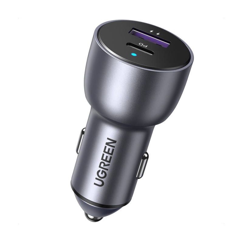Автомобільний зарядний пристрій UGREEN CD213 2-Port Fast Car Charger gray (UGR-60980)