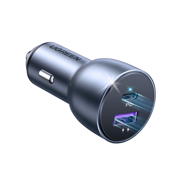 Автомобільний зарядний пристрій UGREEN CD213 2-Port Fast Car Charger gray (UGR-60980)