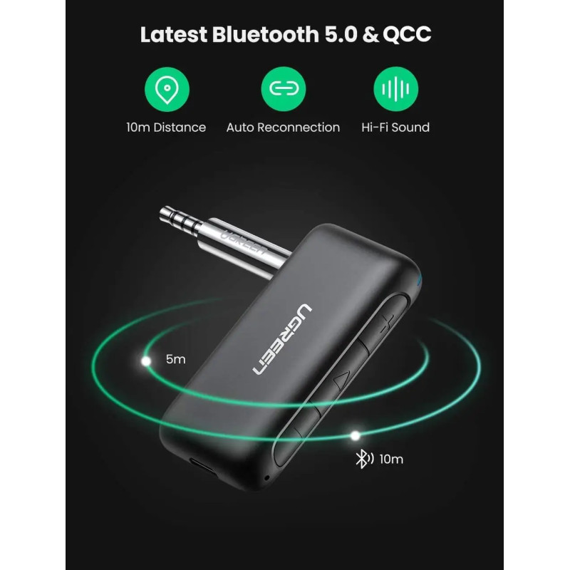 Bluetooth-ресивер UGREEN CM276 Bluetooth 5.0 Receiver Audio Adapter (UGR-70303)