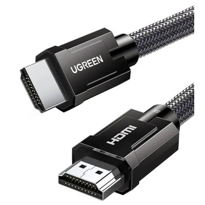 Кабель UGREEN HD135 8K HDMI M/M Round Cable with Braided 2m (Gray) (UGR-70321) (UGR-70321)
