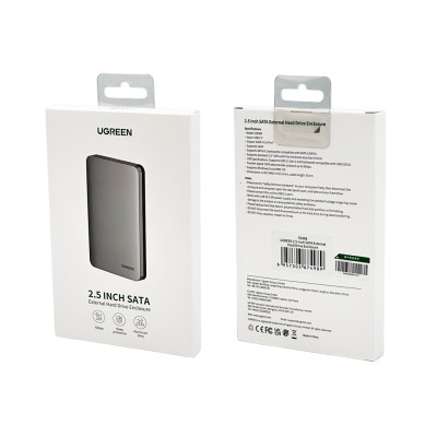 Зовнішня кишеня для накопичувача UGREEN 2.5-Inch SATA External Hard Drive Enclosure (UGR-70498)