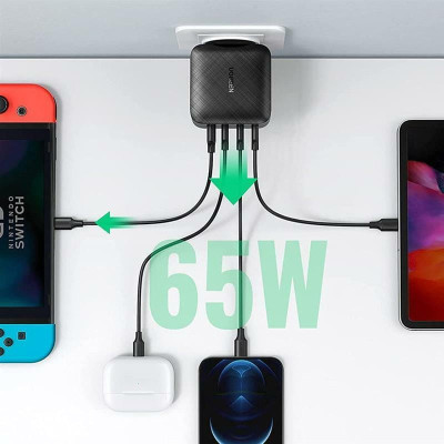 Мережевий зарядний пристрій UGREEN CD224 65W Wall Charger (3C1A) EU (UGR-70774) (UGR-70774)