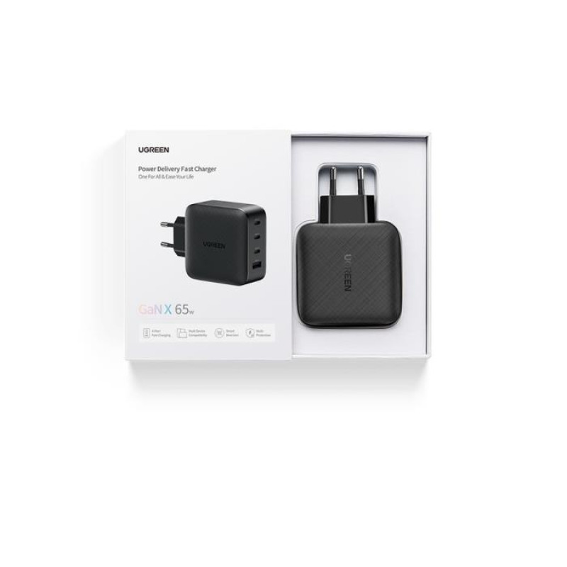 Мережевий зарядний пристрій UGREEN CD224 65W Wall Charger (3C1A) EU (UGR-70774) (UGR-70774)