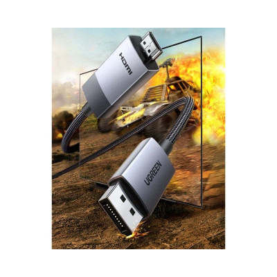 Кабель UGREEN DP115 DisplayPort to HDMI 8K Cable 2m(UGR-80397) (UGR-80397)