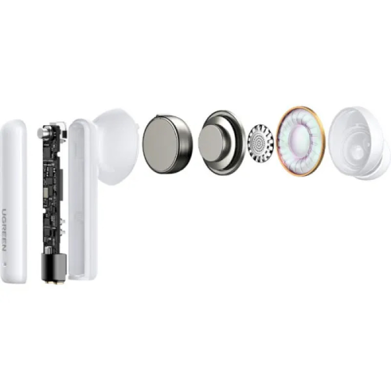 Бездротові навушники UGREEN WS106 HiTune T3 Active Noise-Cancelling Wireless Earbuds,IPX5, White(UGR-90206) (UGR-90206)