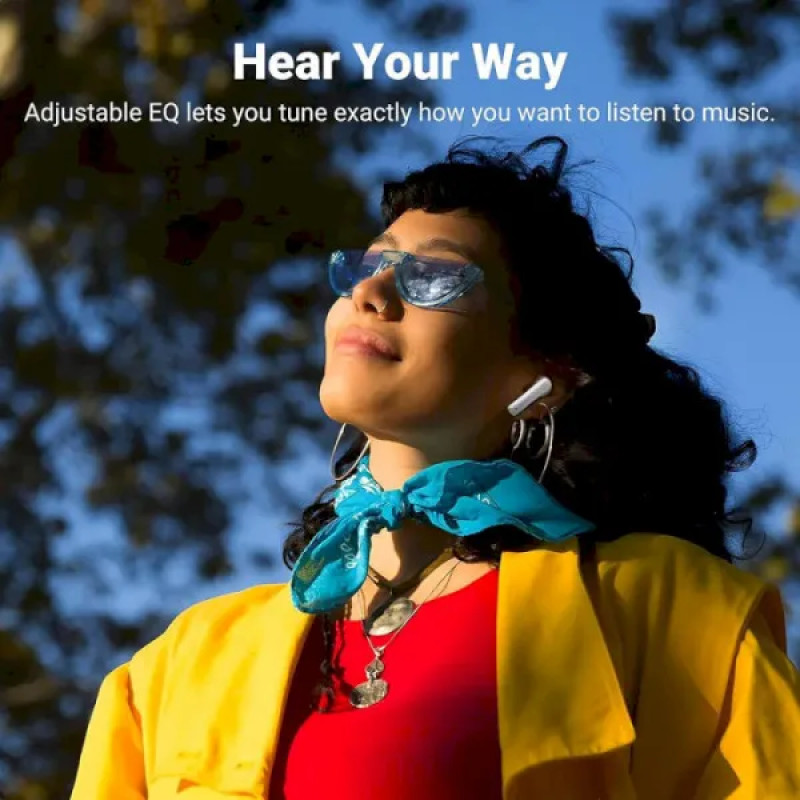 Бездротові навушники UGREEN WS106 HiTune T3 Active Noise-Cancelling Wireless Earbuds,IPX5, White(UGR-90206) (UGR-90206)