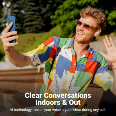 Бездротові навушники UGREEN WS106 HiTune T3 Active Noise-Cancelling Wireless Earbuds,IPX5, White(UGR-90206) (UGR-90206)