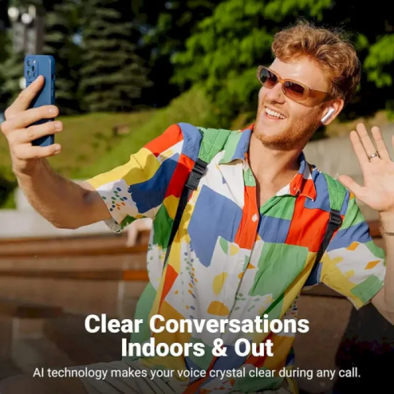 Бездротові навушники UGREEN WS106 HiTune T3 Active Noise-Cancelling Wireless Earbuds,IPX5, White(UGR-90206) (UGR-90206)