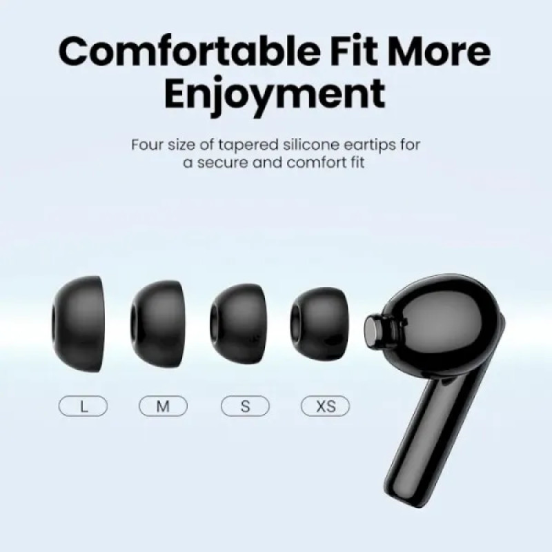 Бездротові навушники UGREEN WS106 HiTune T3 Active Noise-Cancelling Wireless Earbuds, IPX5, Black (UGR-90401) (UGR-90401)