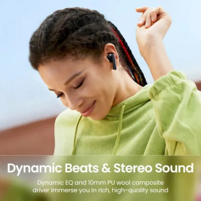 Бездротові навушники UGREEN WS106 HiTune T3 Active Noise-Cancelling Wireless Earbuds, IPX5, Black (UGR-90401) (UGR-90401)