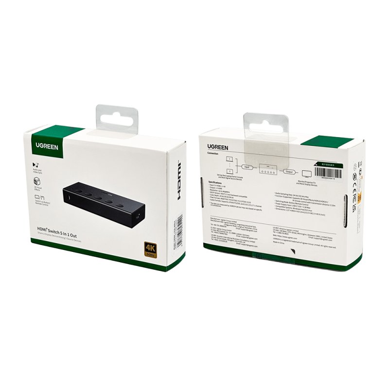 HDMI-Спліттер UGREEN 5-In 1-Out HDMI Switch (UGR-90512)