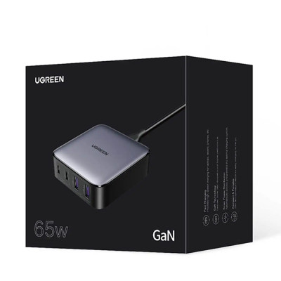 Мережевий зарядний пристрій UGREEN CD327 Nexode 65W Desktop Charger EU (UGR-90747) (UGR-90747)