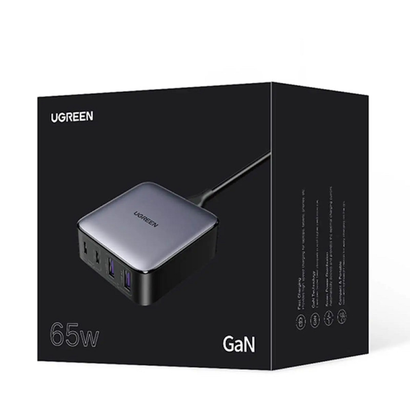 Мережевий зарядний пристрій UGREEN CD327 Nexode 65W Desktop Charger EU (UGR-90747) (UGR-90747)
