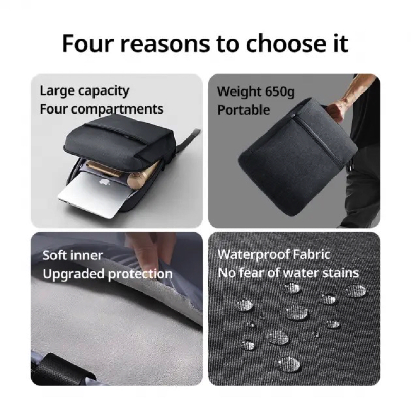 Рюкзак UGREEN LP664 Laptop Backpack B02 Dark Grey (Up to 15.6'')(UGR-90798) (UGR-90798)