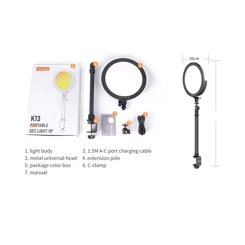 Відеосвітло Ulanzi Vijim 10inch streaming key light  (UV-2591 K13) (2591)