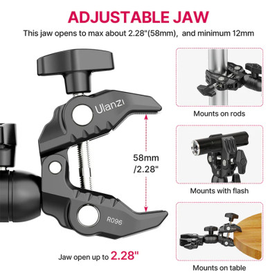 Шарнірне кріплення Ulanzi R096 Double Super Clamp (UV-2870 R096) (2870)