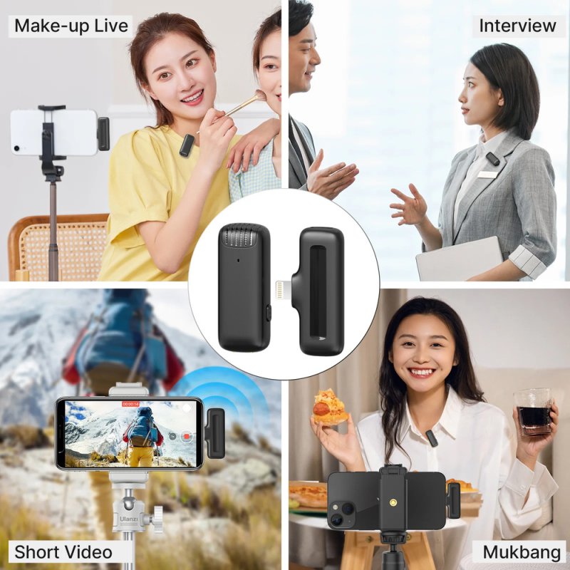 Бездротова мікрофонна система Ulanzi Vijim J11 Wireless Lavalier Microphone System (Lightning Apple interface ) (UV-3133 J11) (3133)