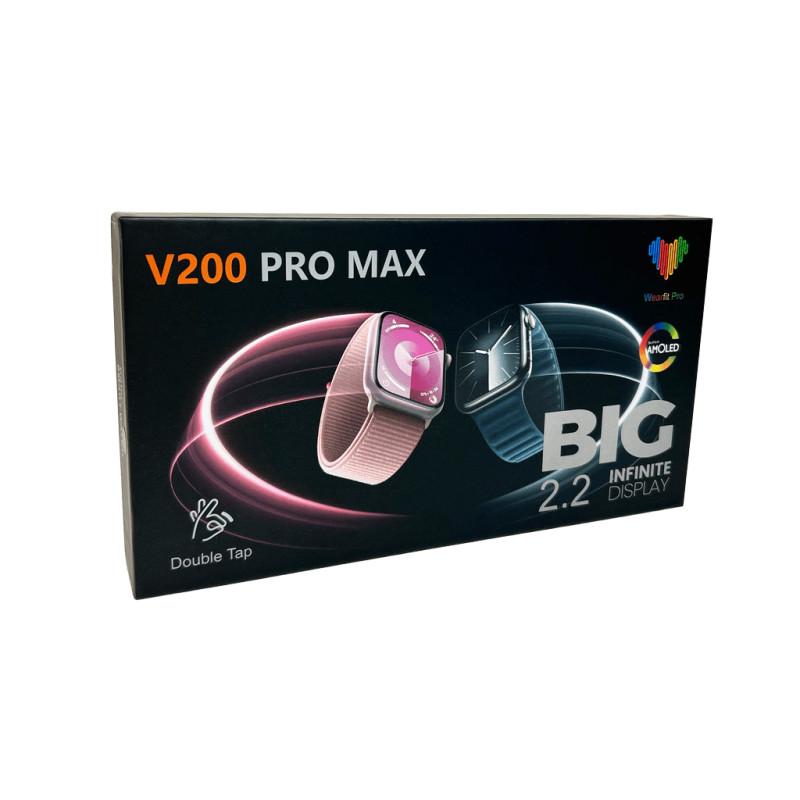 Смарт-годинник BIG V200 Pro Max 44mm. 220 mAh IP65 Black (V200PMBlack)