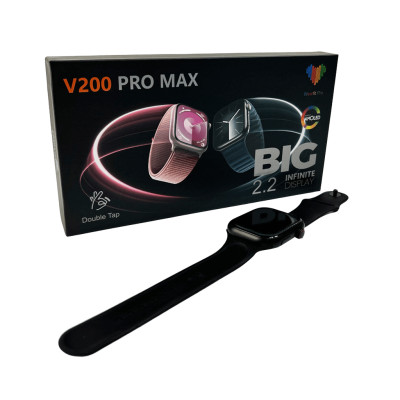Смарт-годинник BIG V200 Pro Max 44mm. 220 mAh IP65 Black (V200PMBlack) Смарт-годинник BIG V200 Pro Max 44mm. 220 mAh IP65 Black (V200PMBlack)