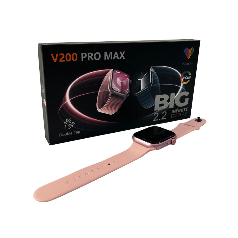 Смарт-годинник BIG V200 Pro Max 44mm. 220 mAh. IP65 Pink (V200PMPink)
