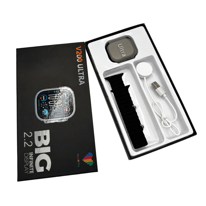 Смарт-годинник BIG V200 Ultra 44mm. 180 mAh. IP65 Black (V200UBlack)