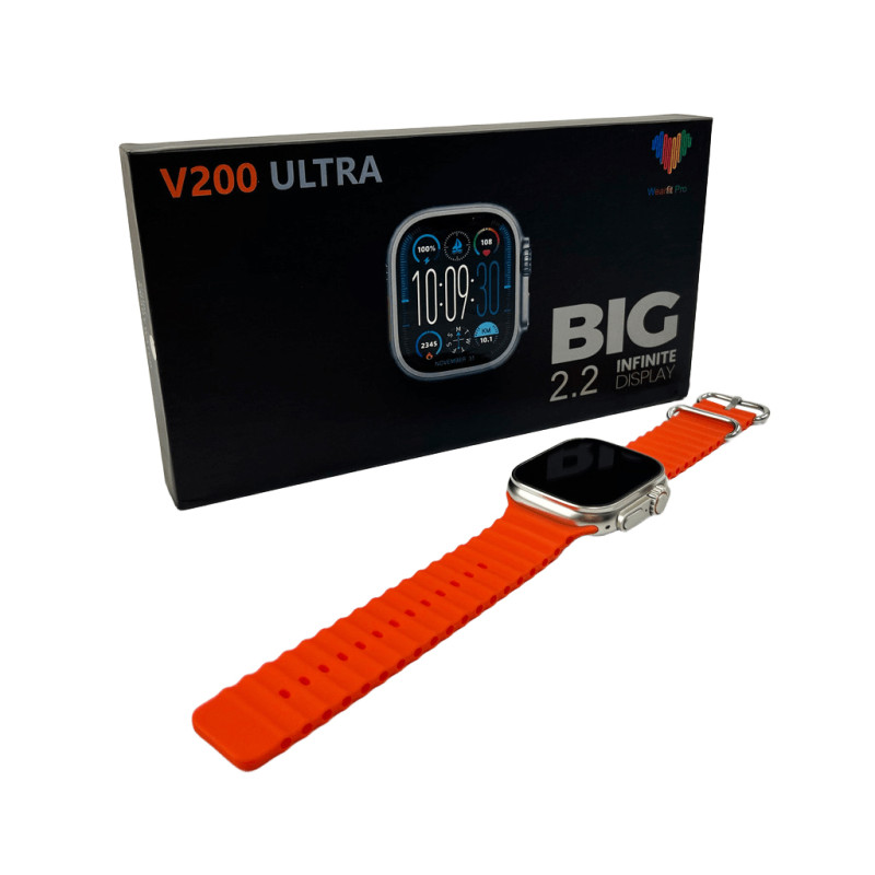 Смарт-годинник BIG V200 Ultra 44mm. 180 mAh. IP65 Gold (V200UGold)