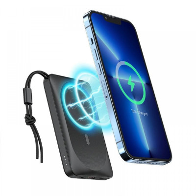 Зовнішній акумулятор VEGER MagOn Wireless Power Bank 10000mAh Black (VG-W1151-B) Зовнішній акумулятор VEGER MagOn Wireless Power Bank 10000mAh Black (VG-W1151-B)