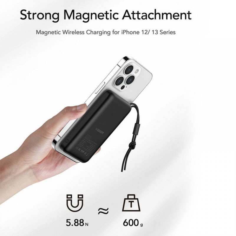 Зовнішній акумулятор VEGER Wireless 10000mAh 38.5Wh 3.85V Black (VG-W1151-B)