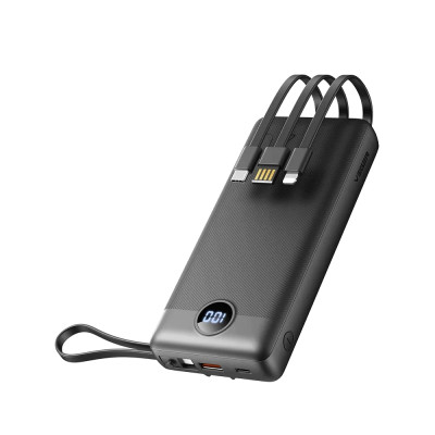 Зовнішній акумулятор VEGER 20000 mAh with built-in cables Micro USB / Type C / Lightning C20 (W2047 / W2059) black (VG-W2047/W2059)